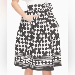 Kate Spade | New York Lantern Print Poplin Midi Skirt
